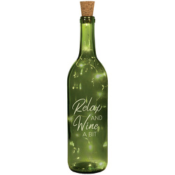 Relax And Wine Wine Bottle With Cork String Lights In Louisville, KY, In Kentucky, Schmitt's Florist